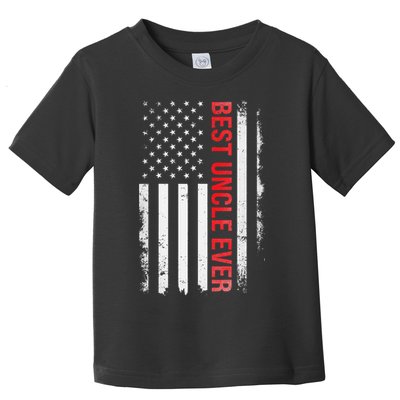 Best Uncle Ever USA Flag Funny Uncle Toddler T-Shirt