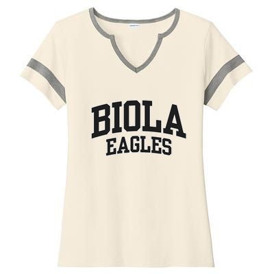 Biola University Eagles 02 Ladies Halftime Notch Neck Tee