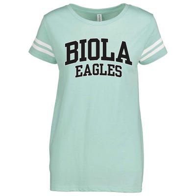 Biola University Eagles 02 Enza Ladies Jersey Football T-Shirt