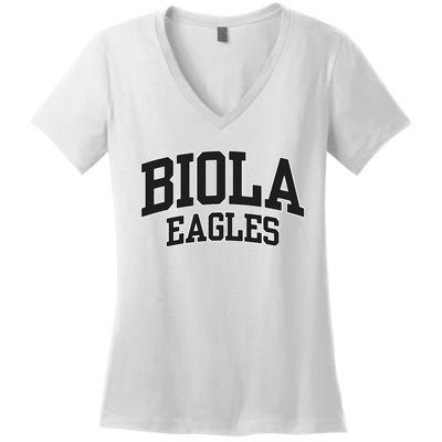 Biola University Eagles 02 Women's V-Neck T-Shirt