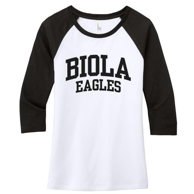 Biola University Eagles 02 Women's Tri-Blend 3/4-Sleeve Raglan Shirt