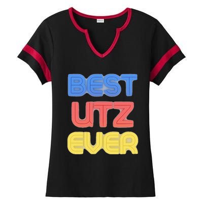 Best Utz Ever Funny Utz Name Utz Ladies Halftime Notch Neck Tee