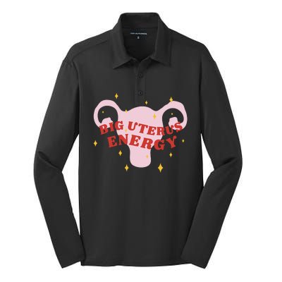 Big Uterus Energy Silk Touch Performance Long Sleeve Polo