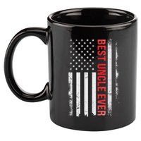 Best Uncle Ever Usa Flag Funny Uncle 11oz C Handle Ceramic Mug