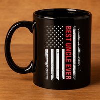 Best Uncle Ever Usa Flag Funny Uncle 11oz C Handle Ceramic Mug