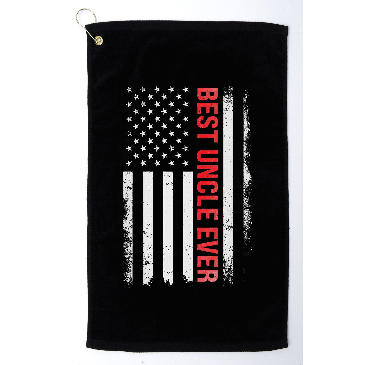 Best Uncle Ever Usa Flag Funny Uncle Golf Towel