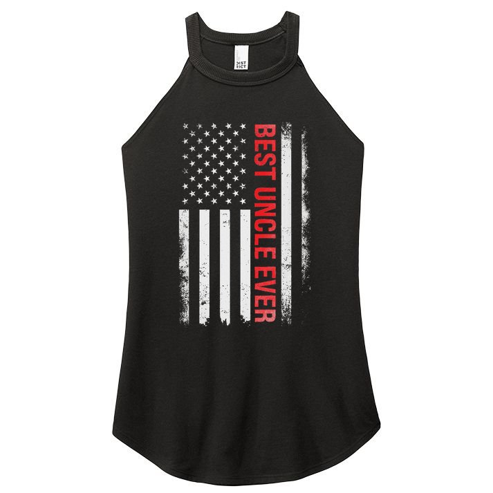 Best Uncle Ever Usa Flag Funny Uncle Women's Perfect Tri Rocker Tank