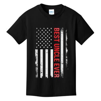 Best Uncle Ever Usa Flag Funny Uncle Kids T-Shirt