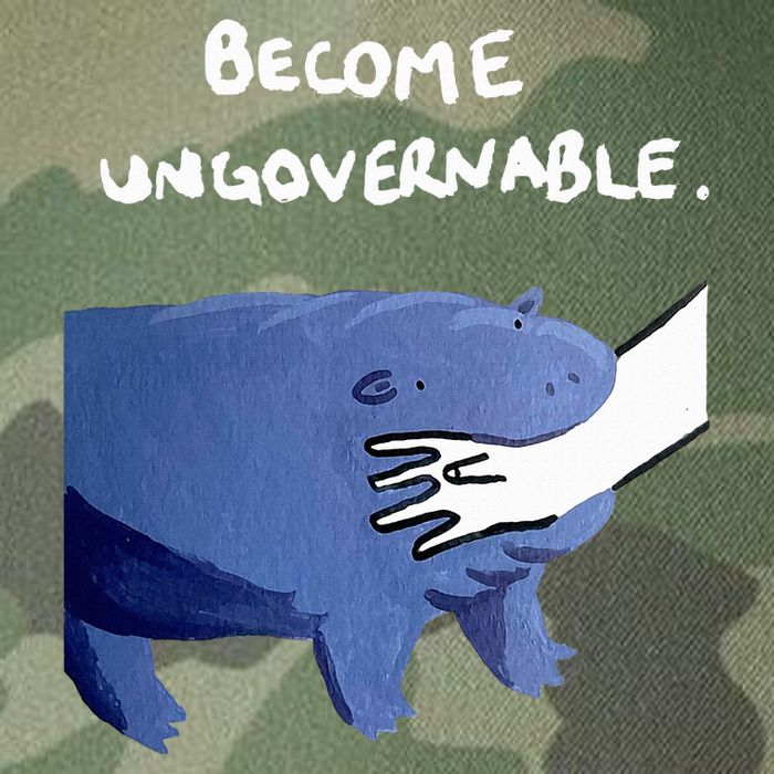 Become Ungovernable Funny Baby Hippo Moo Deng Funny Saying Legacy Tie Dye Trucker Hat