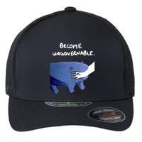 Become Ungovernable Funny Baby Hippo Moo Deng Funny Saying Flexfit Unipanel Trucker Cap