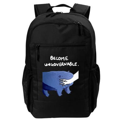 Become Ungovernable Funny Baby Hippo Moo Deng Funny Saying Backpack