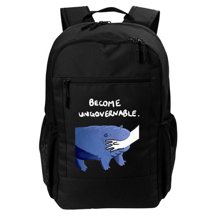 Become Ungovernable Funny Baby Hippo Moo Deng Funny Saying Backpack