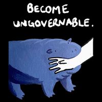 Become Ungovernable Funny Baby Hippo Moo Deng Funny Saying Sustainable Bucket Hat