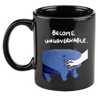 Become Ungovernable Funny Baby Hippo Moo Deng Funny Saying 11oz C Handle Ceramic Mug