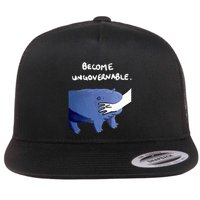 Become Ungovernable Funny Baby Hippo Moo Deng Funny Saying Flatbill Hat