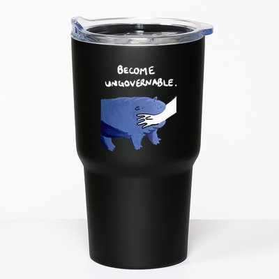 Become Ungovernable Funny Baby Hippo Moo Deng Funny Saying Tumbler