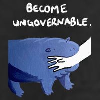 Become Ungovernable Funny Baby Hippo Moo Deng Funny Saying 25L Jumbo Tote