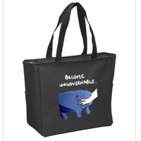 Become Ungovernable Funny Baby Hippo Moo Deng Funny Saying Zip Tote Bag