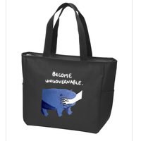 Become Ungovernable Funny Baby Hippo Moo Deng Funny Saying Zip Tote Bag