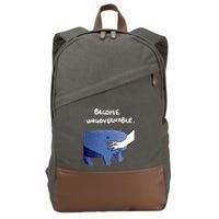 Become Ungovernable Funny Baby Hippo Moo Deng Funny Saying Cotton Canvas Backpack