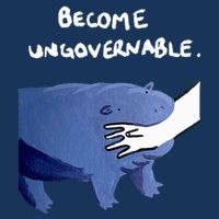 Become Ungovernable Funny Baby Hippo Moo Deng Funny Saying Infant Baby Jersey Bodysuit