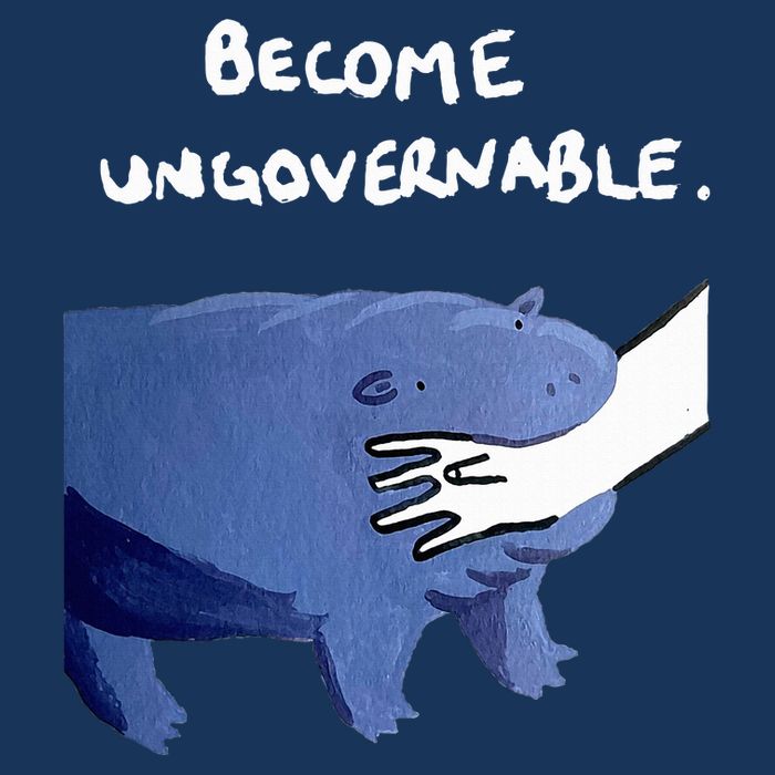 Become Ungovernable Funny Baby Hippo Moo Deng Funny Saying Infant Baby Jersey Bodysuit