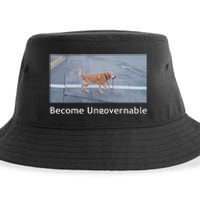 Become Ungovernable Funny Dog Meme Men Women Sustainable Bucket Hat