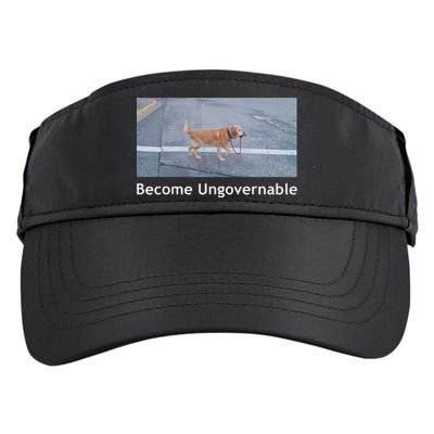 Become Ungovernable Funny Dog Meme Men Women Adult Drive Performance Visor