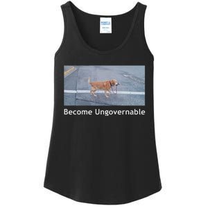 Become Ungovernable Funny Dog Meme Men Women Ladies Essential Tank