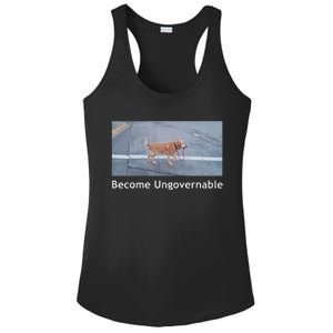 Become Ungovernable Funny Dog Meme Men Women Ladies PosiCharge Competitor Racerback Tank