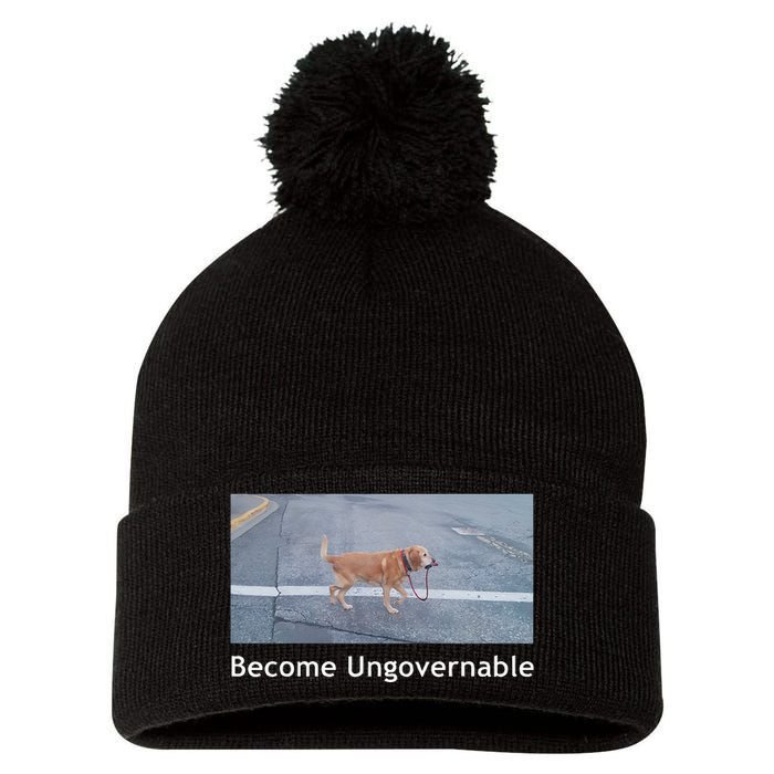 Become Ungovernable Funny Dog Meme Men Women Pom Pom 12in Knit Beanie