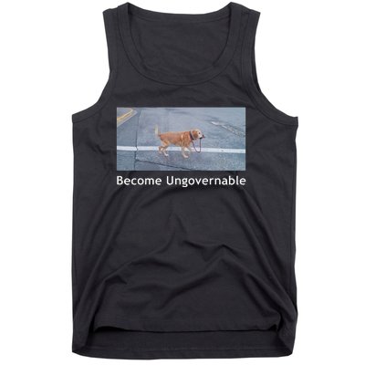 Become Ungovernable Funny Dog Meme Men Women Tank Top