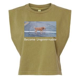 Become Ungovernable Funny Dog Meme Men Women Garment-Dyed Women's Muscle Tee