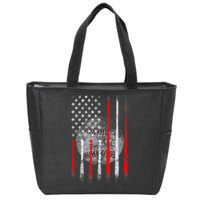 Baseball Usa Flag American Flag Patriotic 4th Of July Zip Tote Bag