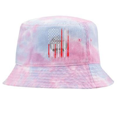 Baseball Usa Flag American Flag Patriotic 4th Of July Tie-Dyed Bucket Hat