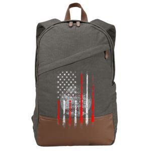 Baseball Usa Flag American Flag Patriotic 4th Of July Cotton Canvas Backpack