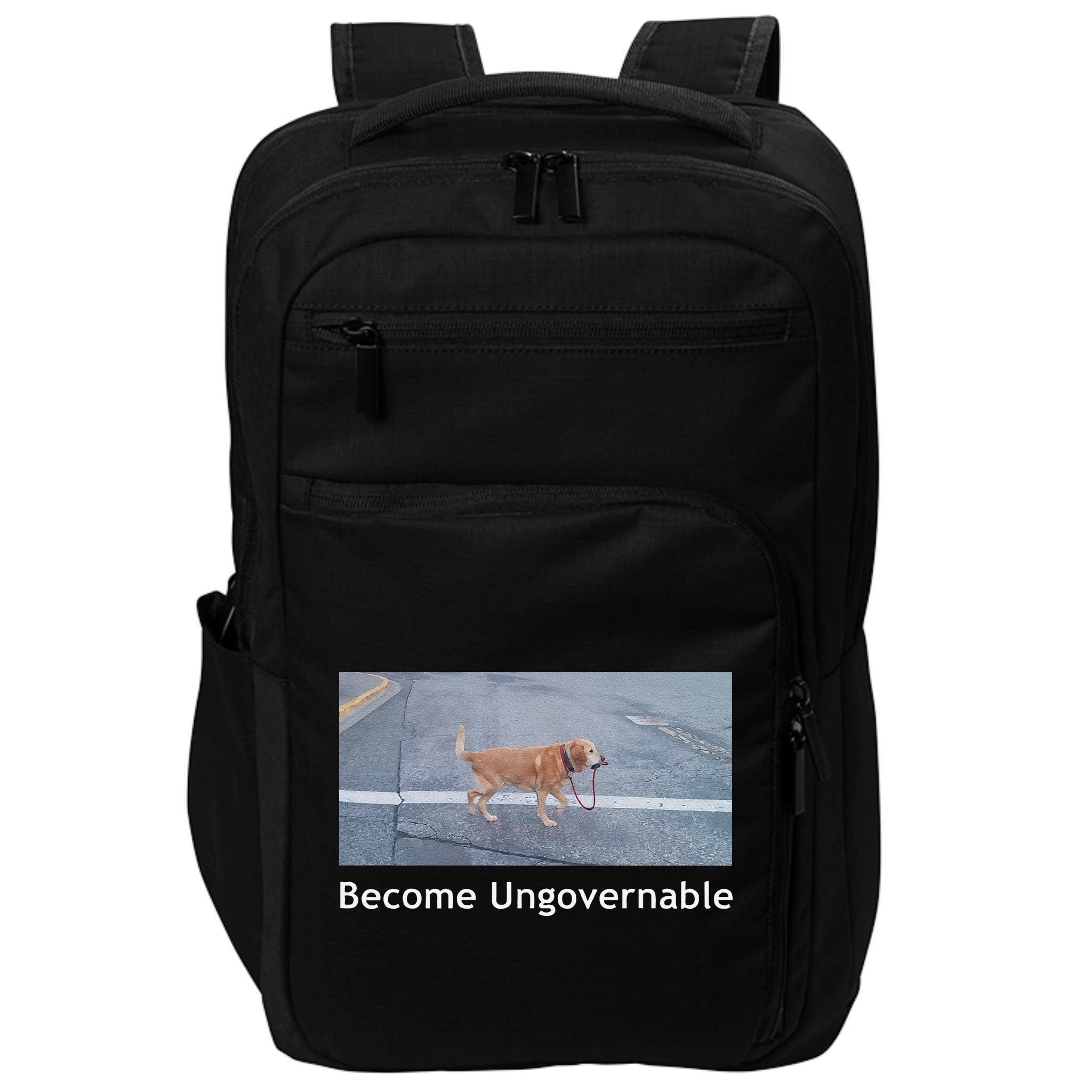 Become Ungovernable Funny Dog Meme Impact Tech Backpack
