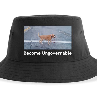 Become Ungovernable Funny Dog Meme Sustainable Bucket Hat