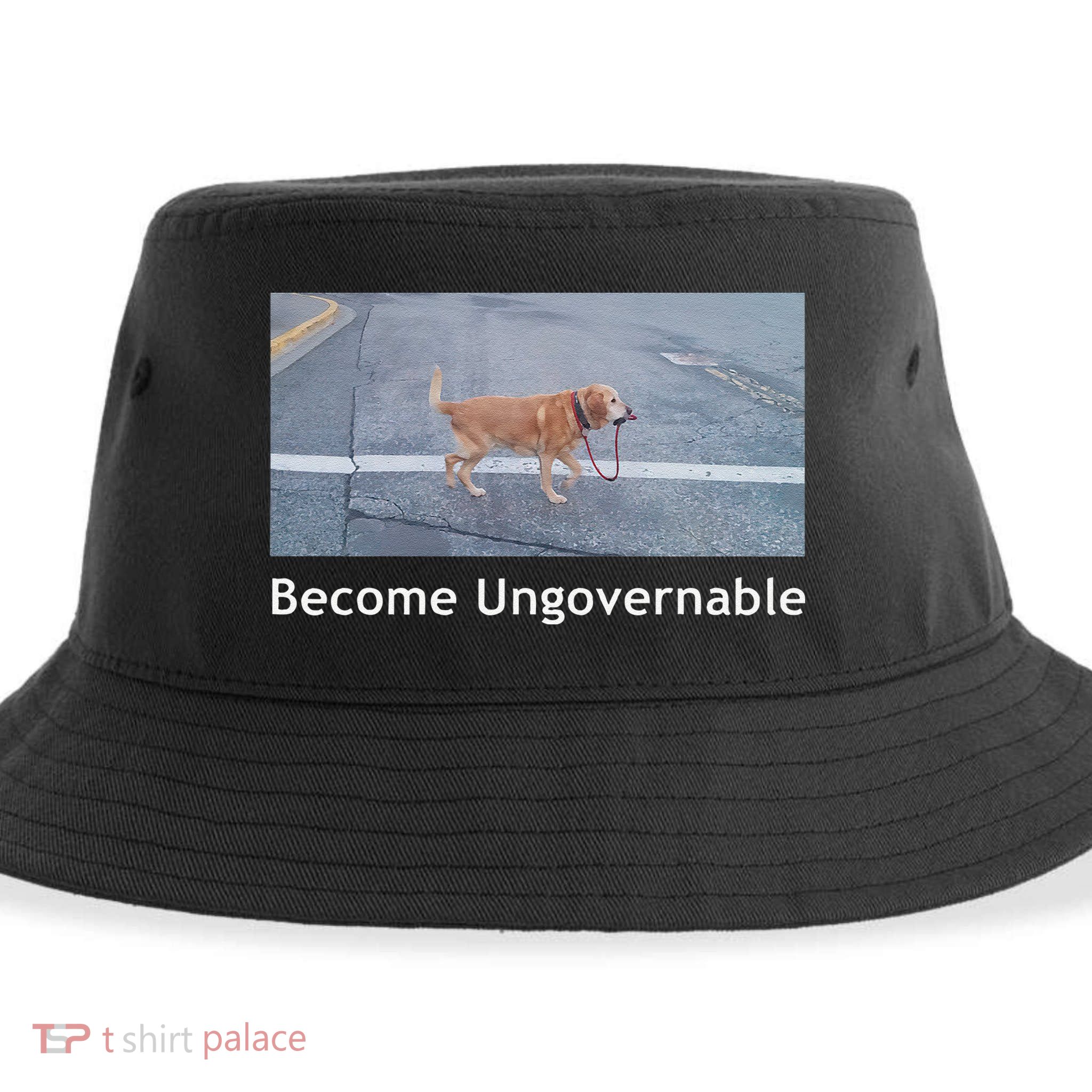 Become Ungovernable Funny Dog Meme Sustainable Bucket Hat