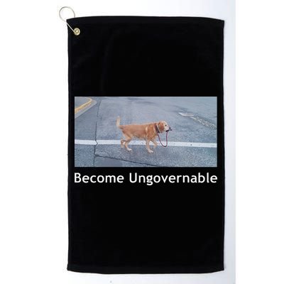 Become Ungovernable Funny Dog Meme Golf Towel