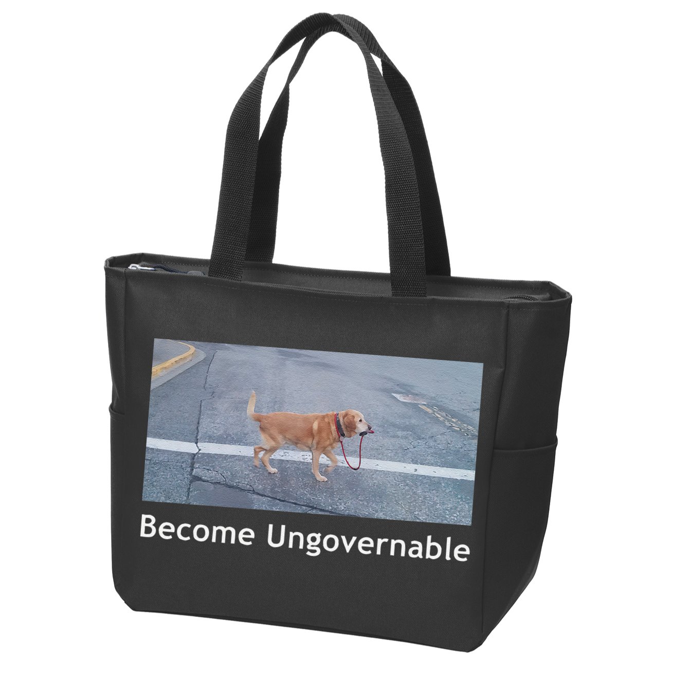 Become Ungovernable Funny Dog Meme Zip Tote Bag