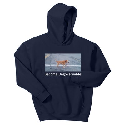 Become Ungovernable Funny Dog Meme Kids Hoodie