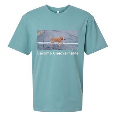 Become Ungovernable Funny Dog Meme Sueded Cloud Jersey T-Shirt