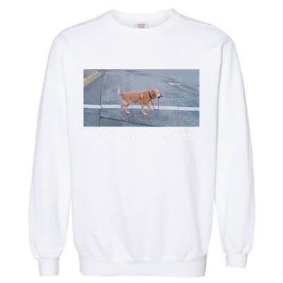 Become Ungovernable Funny Dog Meme Garment-Dyed Sweatshirt