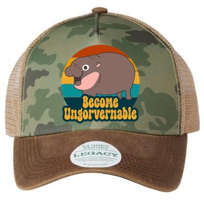 Become Ungovernable Funny Hippo Legacy Tie Dye Trucker Hat