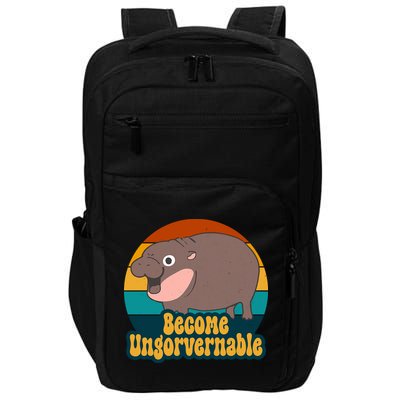 Become Ungovernable Funny Hippo Impact Tech Backpack