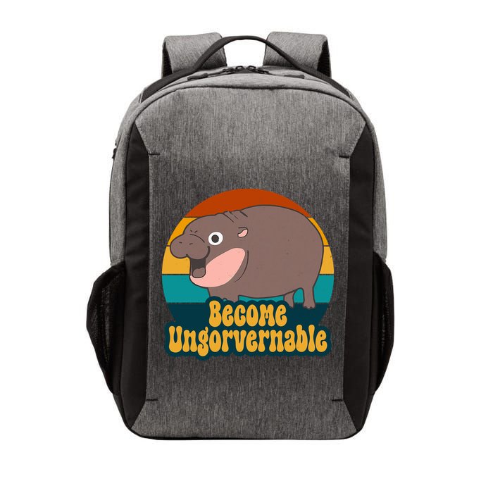 Become Ungovernable Funny Hippo Vector Backpack