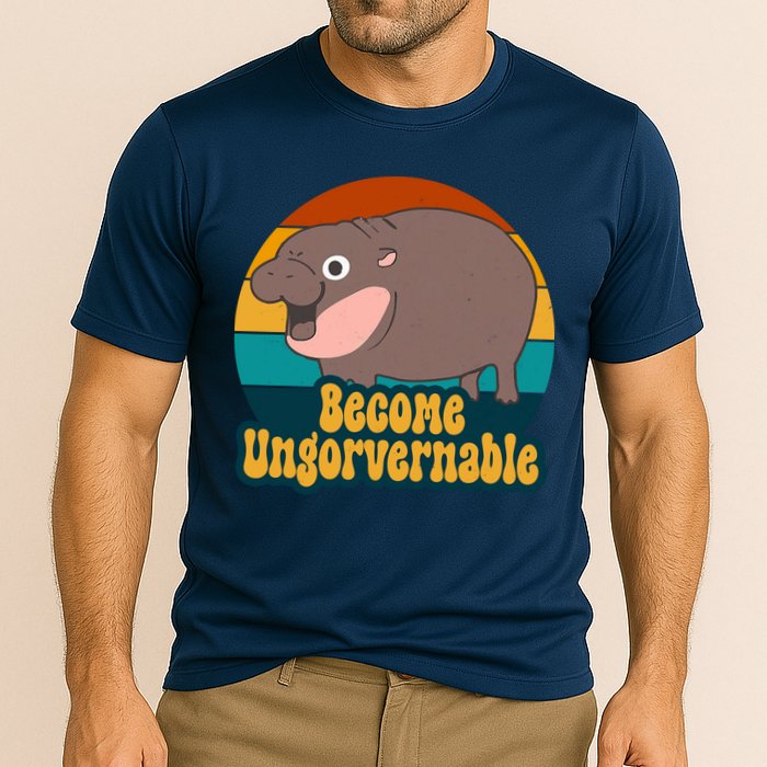 Become Ungovernable Funny Hippo Performance Shirt