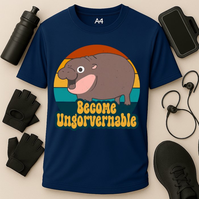 Become Ungovernable Funny Hippo Performance Shirt