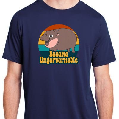 Become Ungovernable Funny Hippo Adult ChromaSoft Performance T-Shirt